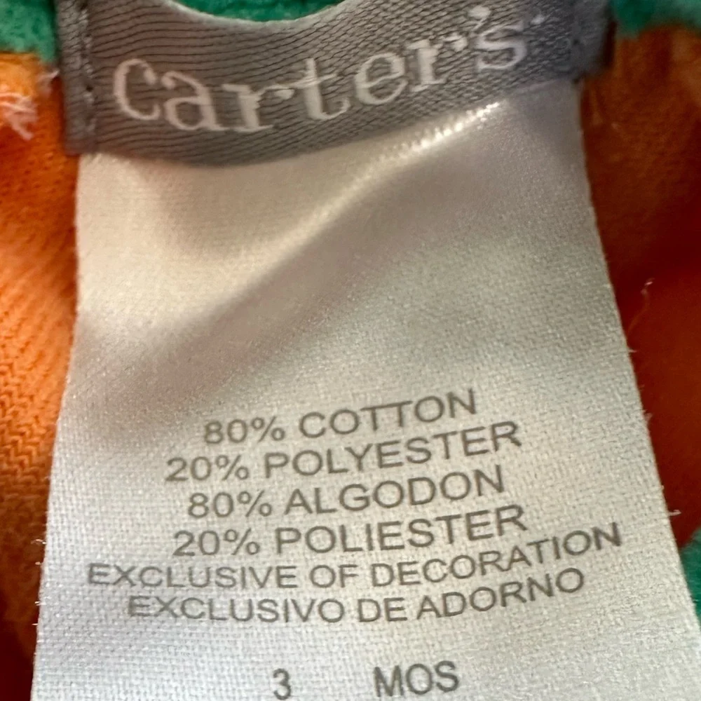 NEW Vintage Y2K Baby Halloween Costume Carter's Pumpkin Jumpsuit Costume 1 Piece - Picture 7 of 16